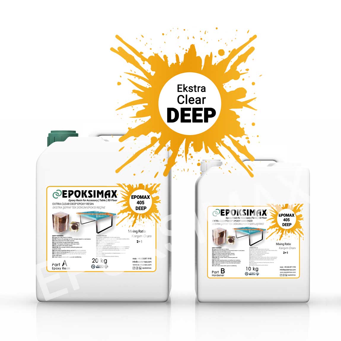 Epomax 405 Deep Derin Döküm Epoksi Reçine